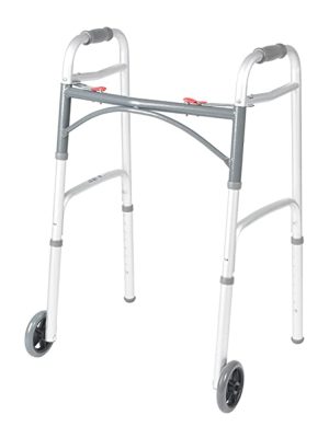 Aluminum Folding Walker with Wheels Adult