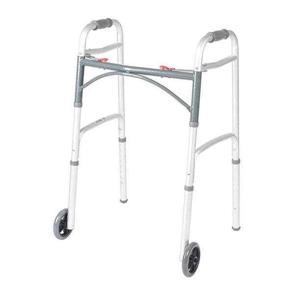 Aluminum Folding Walker with Wheels Adult